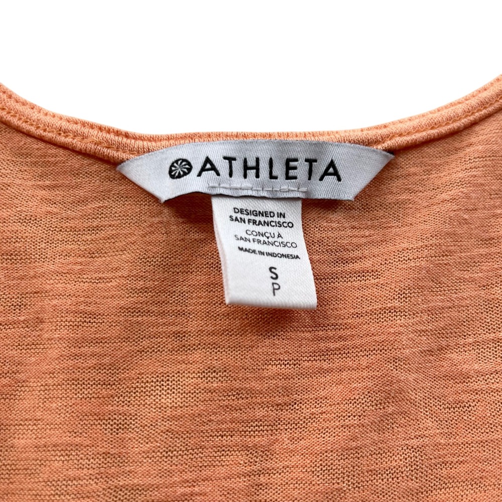 Athleta‎ Breezy Wrap Tank Light Tangerine/peach Sleeveless V Neck Top Women Sz S - Picture 3 of 8